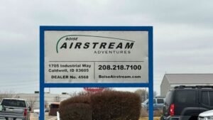 Storefront sign of Airstream Adventures Boise